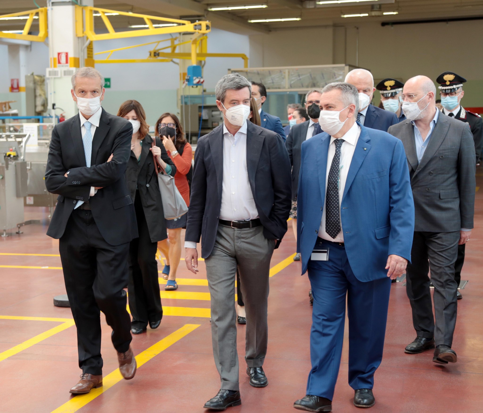 Il ministro del Lavoro Andrea Orlando in visita a Marchesini Group
